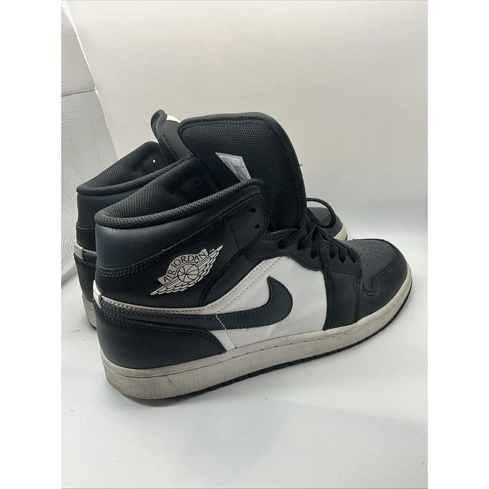 Men's Size 10 Nike Air Jordan 1 Mid Black Off Noir White DQ8426-010 No Box
